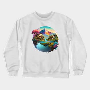 Wonderful Sparkling Earth Seen From Space Crewneck Sweatshirt